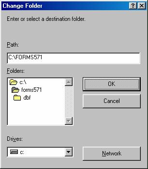 Select Installation Folder