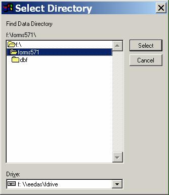 Select Dir DBF Dialog